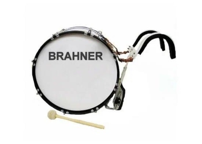 Маршевый бас-барабан размером 22 дюйма BRAHNER MBD-2212H WH