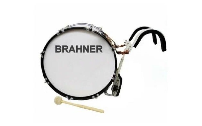 Маршевый бас-барабан размером 22 дюйма BRAHNER MBD-2212H WH