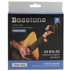 Bosstone Clear Tone AS B12-53 Струны для акустической гитары бронза 80/20 калибр 0.012-0.053