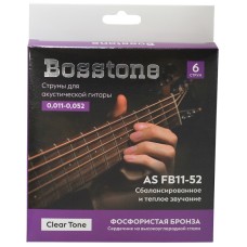 Bosstone Clear Tone AS FB11-52 Струны для акустической гитары, фосфорная бронза, 11-52