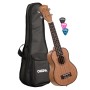 Cascha HH-2026 Mahogany Series Укулеле сопрано, с чехлом, цвет натуральный