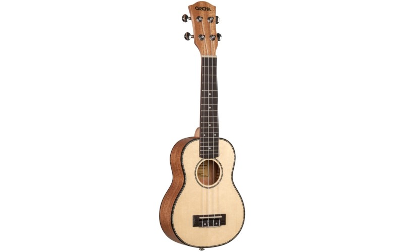 Cascha HH-2148 Spruce Series Укулеле сопрано, с чехлом, цвет натуральный