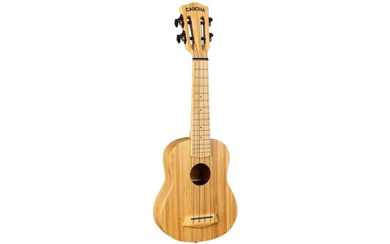 Cascha HH-2312 Bamboo Series Укулеле сопрано, с чехлом, цвет натуральный