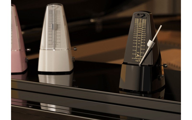 Механический метроном Cherub WSM-305 WH черного цвета со звонком