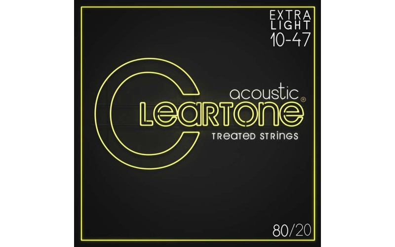 Cleartone 7610 80/20 Комплект струн для акустической гитары, бронза 80/20, с покрытием, 10-47