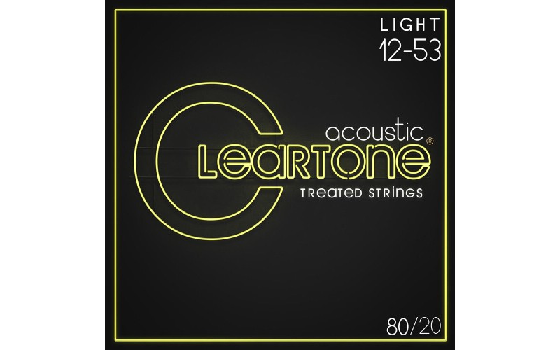 Cleartone 7612 80/20 Комплект струн для акустической гитары, бронза 80/20, с покрытием, 12-53