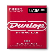 Dunlop DBHYN45125 Dual Dynamic Комплект струн для 5-струнной бас-гитары, никель, сталь, 45-125