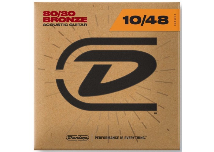 Dunlop DAB1048 струны для акустической гитары Bronze 80/20 Extra Light 10-48