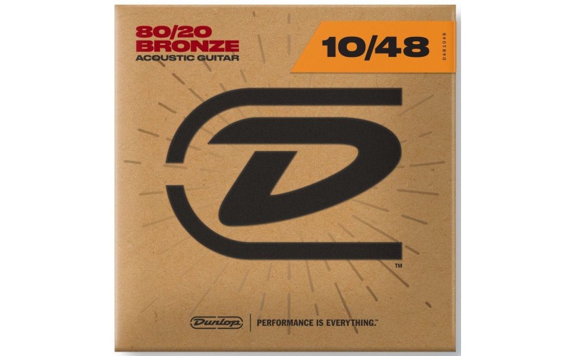 Dunlop DAB1048 струны для акустической гитары Bronze 80/20 Extra Light 10-48