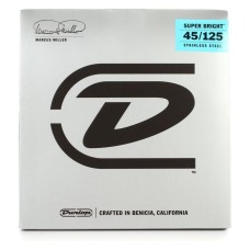 Dunlop DBMMS45125 струны для 5-струнной бас-гитары Marcus Miller 45-125, сталь