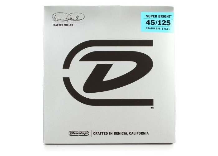 Dunlop DBMMS45125 струны для 5-струнной бас-гитары Marcus Miller 45-125, сталь