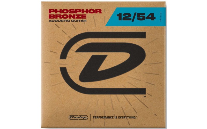 Dunlop DAP1254 струны для акустической гитары Phosphor Bronze 12-54