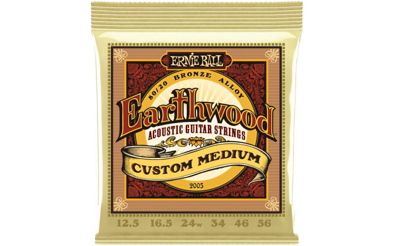 ERNIE BALL 2005 Earthwood 80/20 Bronze Custom Medium 12.5-56 - Струны для акустической гитары
