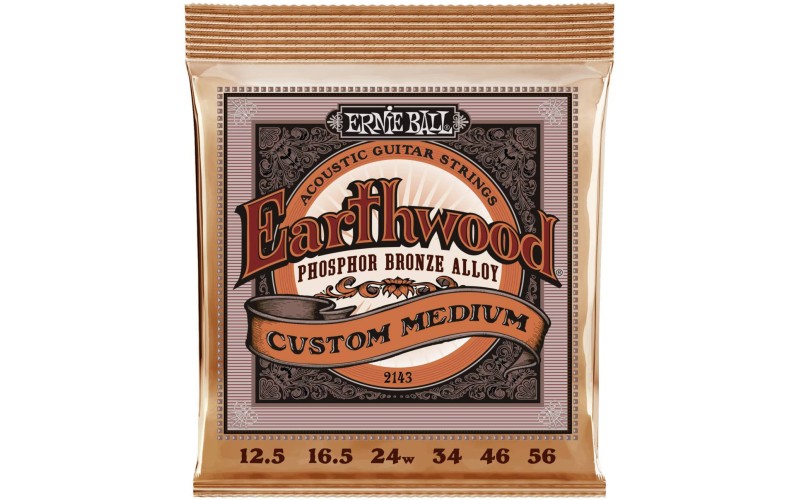 ERNIE BALL 2143 Earthwood Phosphor Bronze Custom Medium 12.5-56 - Струны для акустической гитары