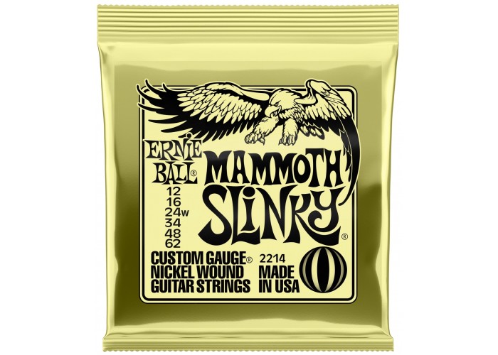 Ernie Ball 2214 струны для эл.гитары Nickel Wound Mammoth (12-16-24w-34-48-62)