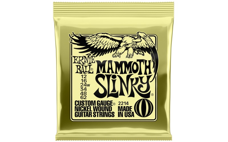 Ernie Ball 2214 струны для эл.гитары Nickel Wound Mammoth (12-16-24w-34-48-62)