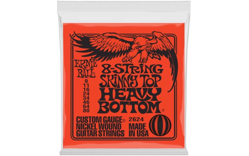 Ernie Ball 2624 струны для электрогитары 8-STRING SLINKY SKINNY TOP HEAVY BOTTOM