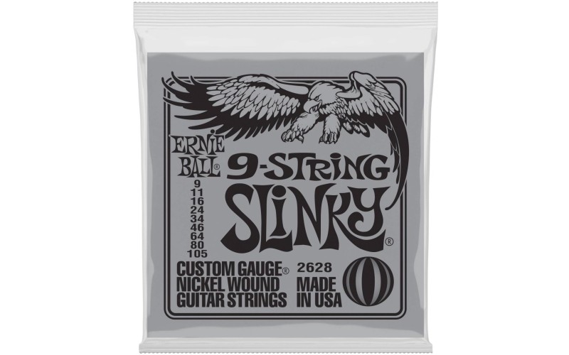 Ernie Ball 2628 струны для электрогитары 9-STRING SLINKY NICKEL WOUND