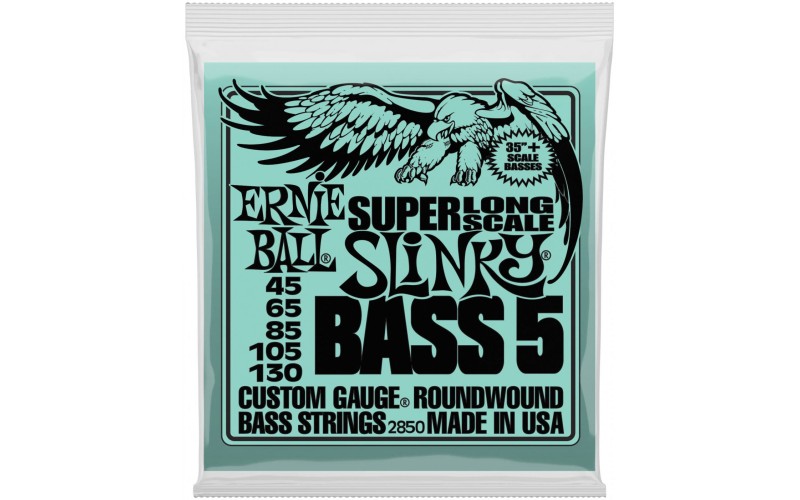 Ernie Ball 2850 струны для 5-cтрунной бас-гитары Nickel Bass SLS Slinky 5 (45-65-85-105-130)