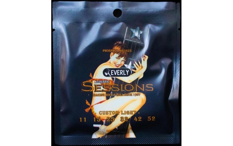 Everly 7211 Sessions Комплект струн для акустической гитары, фосфорная бронза, 11-52