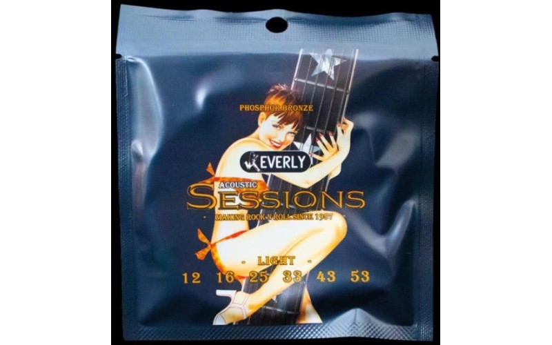 Everly 7212 Sessions Комплект струн для акустической гитары, фосфорная бронза, 12-53