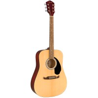 FENDER FA-125 DREADNOUGHT WALNUT акустическая гитара, цвет натуральный, в комплекте чехол