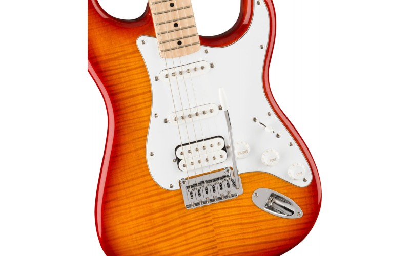 FENDER SQUIER Affinity Stratocaster FMT HSS MN SSB (Sienna Sunburst) электрогитара, цвет санберст