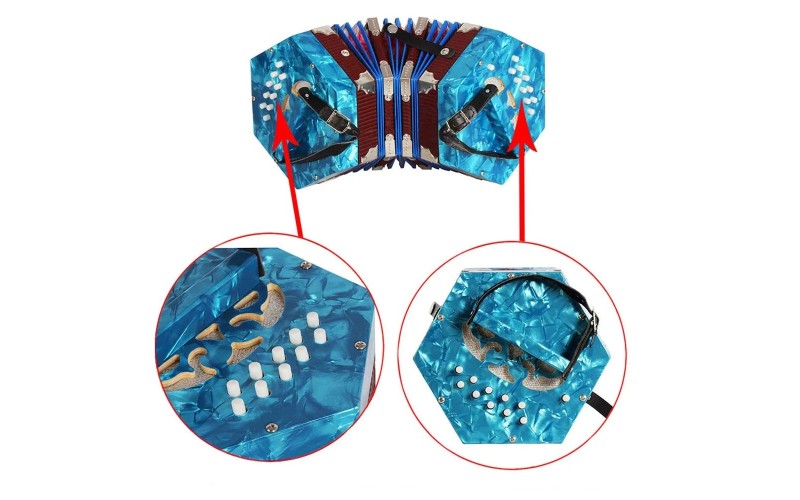 FIRSTON 20key Bandoneon Blue - концертина (бандонеон)