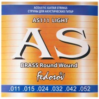 Fedosov AS111 Brass Round Wound Комплект струн для акустической гитары, латунь, 11-52