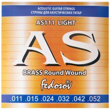 Fedosov AS111 Brass Round Wound Комплект струн для акустической гитары, латунь, 11-52