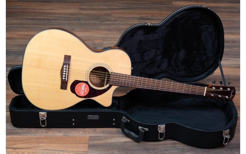 Электроакустическая гитара с кейсом FENDER CC-140SCE Concert Nat
