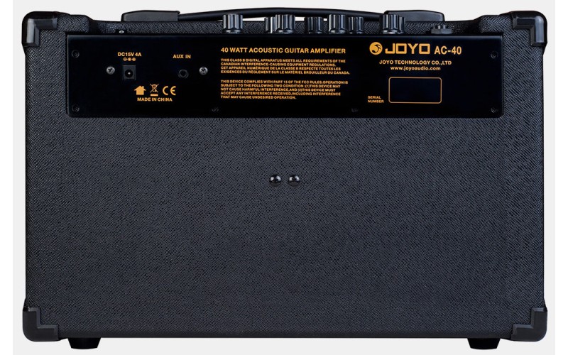 Joyo AC-40 Комбоусилитель для акустической гитары аккумуляторный, 40Вт