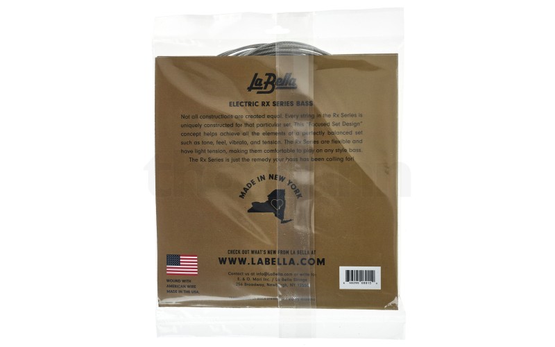 LA BELLA RX-S4D RX – Stainless Комплект струн для бас-гитары, нерж.сталь, 45-105
