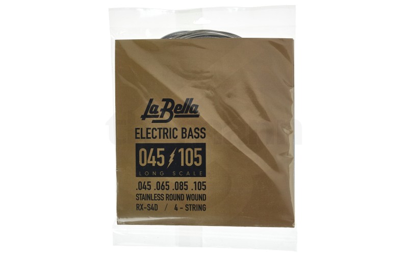 LA BELLA RX-S4D RX – Stainless Комплект струн для бас-гитары, нерж.сталь, 45-105