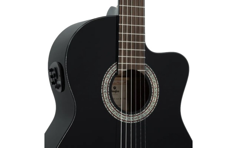 Prodipe JMFPRIMERA4/4BKCEQ Классическая гитара Primera 4/4, со звукоснимателем, с вырезом, черная