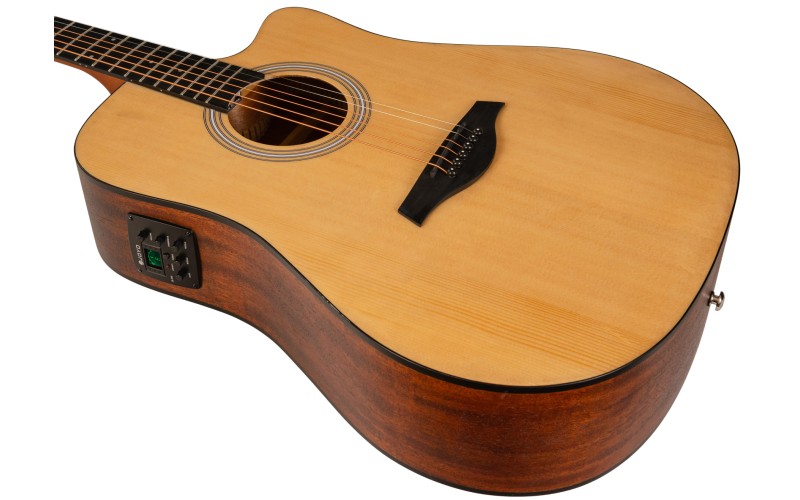 ROCKDALE Aurora D3-E Gloss C NAT электроакустическая гитара дредноут с вырезом