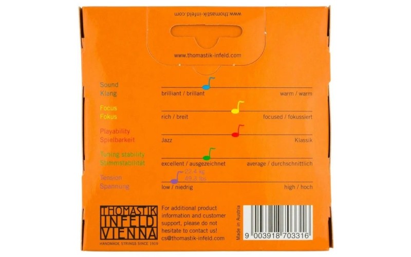 Thomastik AL100-1/4 Alphayue Комплект струн для скрипки размером 1/4, среднее натяжение
