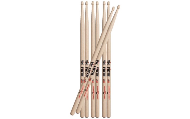 VIC FIRTH P5B.3-5B.1 Барабанные палочки, материал орех, деревянные наконечники (4 пары по цене 3х)