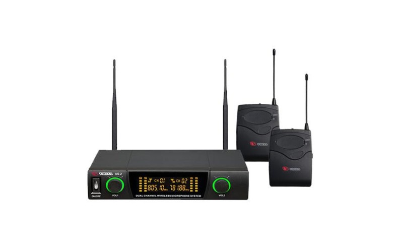 VOLTA US-2H (490.21/629.4) Микрофонная радиосистема с двумя головными микрофонами UHF диапазона