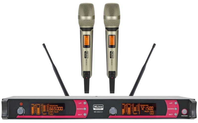 Радиосистема двухканальная c двумя ручными передатчиками Xline MD-262A-D