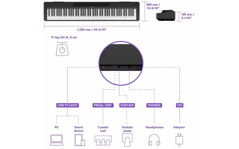 YAMAHA P-145 - цифровое пианино