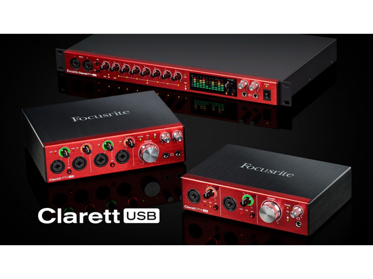 Focusrite Clarett USB – линейка многоканальных звуковых интерфейсов USB 2.0