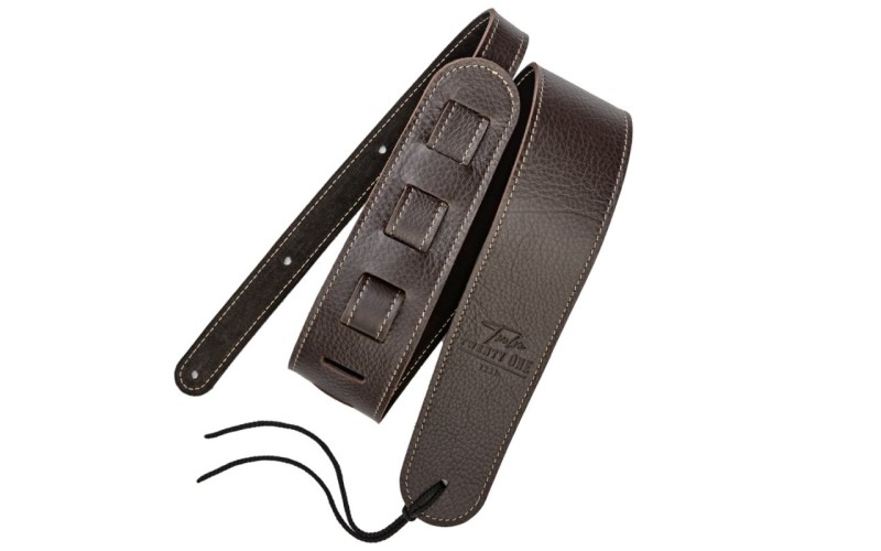 1221 1221-70-2-BRN Ремень для гитары, кожаный, коричневый