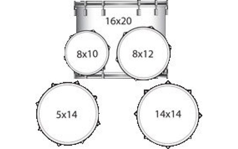 LUDWIG LC175 Accent CS Combo Wine Red - ударная установка