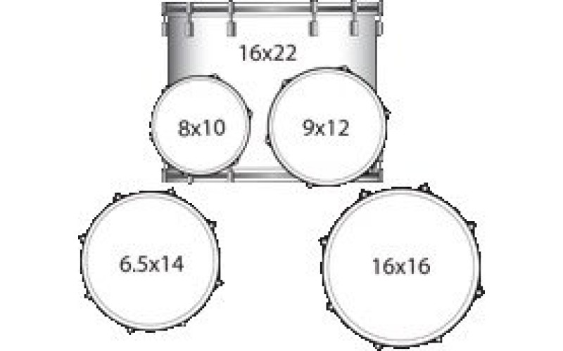 LUDWIG LC175 Accent CS Combo Silver - ударная установка