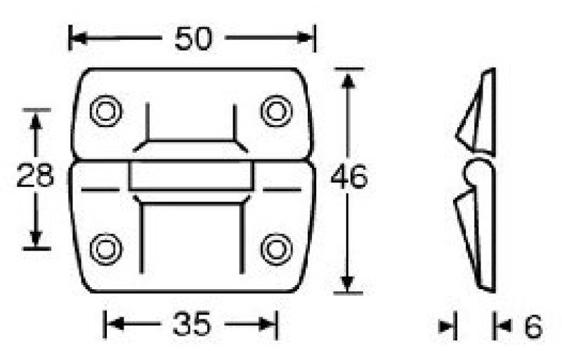 ADAM HALL 2508 - петля 50х46 мм