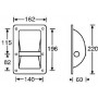 ADAM HALL 3402 - ручка для колонки, металл, 162х220 мм