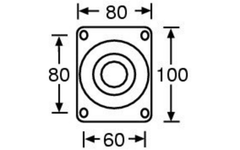 ADAM HALL 37023 - колесо без тормоза, D 100 мм