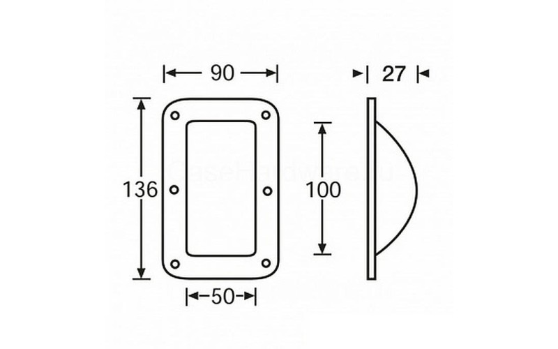 ADAM HALL 38083 - панель для подстыковки колёс, 90 x 136 мм