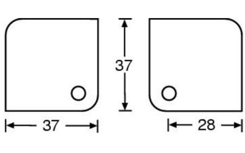 ADAM HALL 4000 - уголок металлический, 37х37 мм